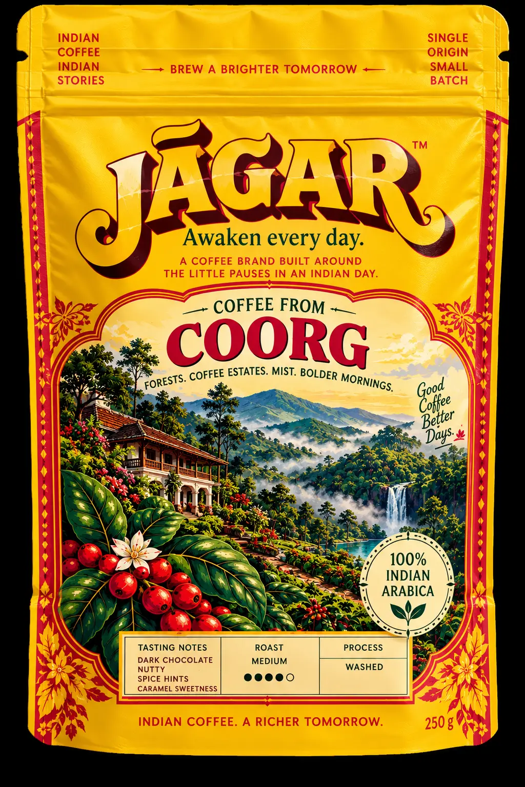 JĀGAR Coorg single-origin coffee pouch