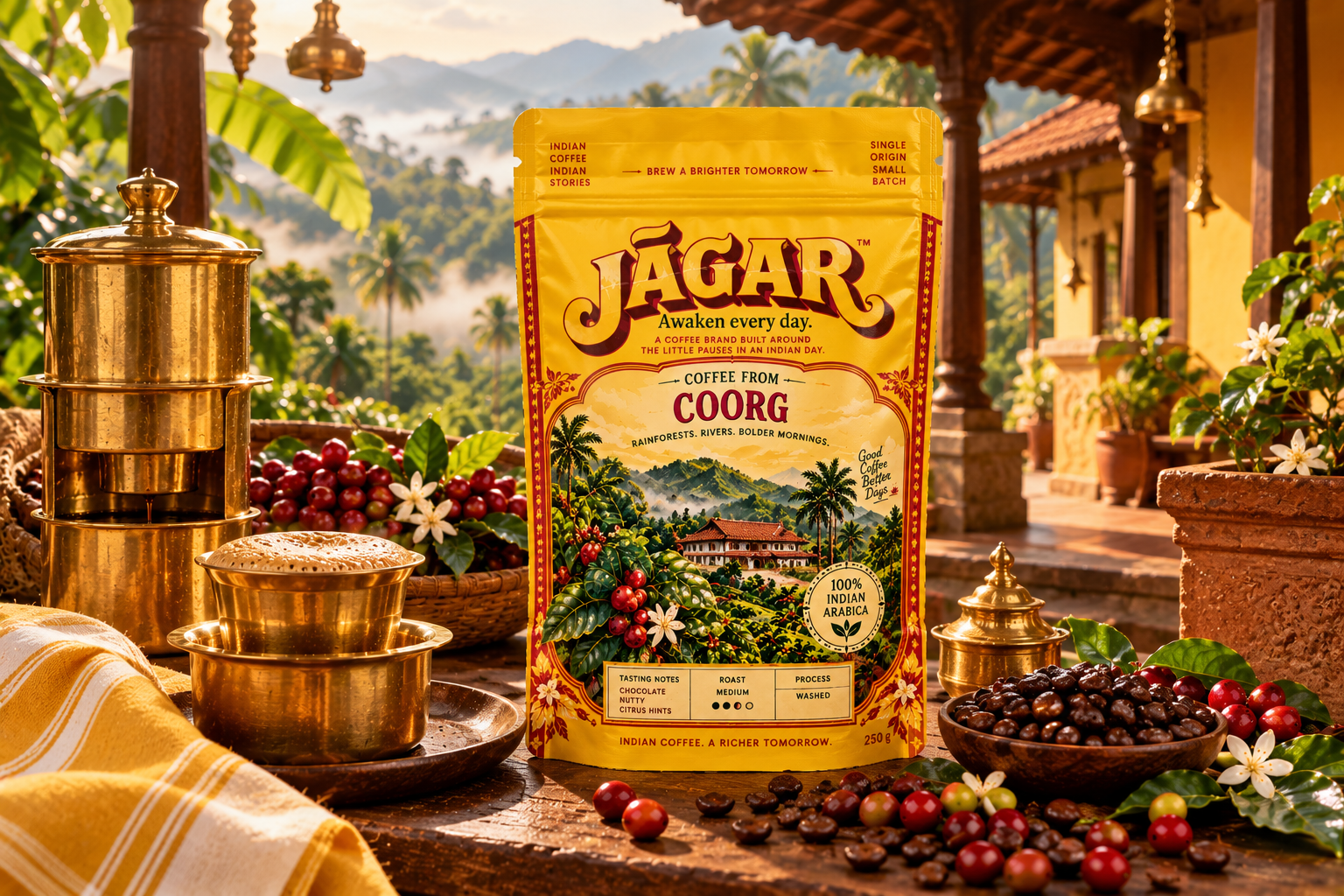 Coorg coffee ritual in a South Indian plantation